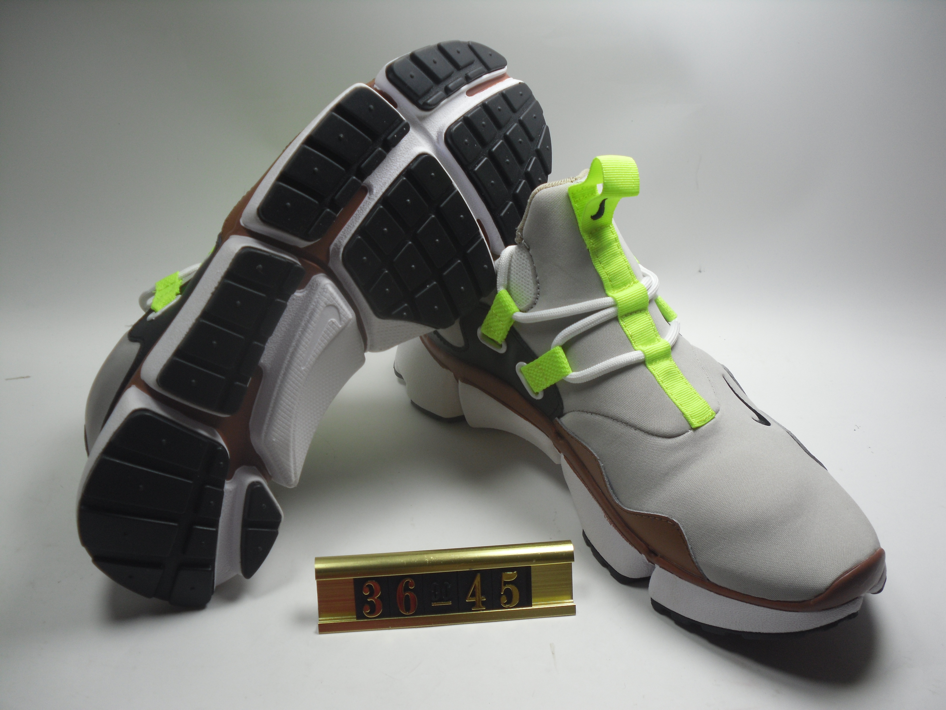Nike Air Huarache 5 Grey Fluorscent Green Shoes